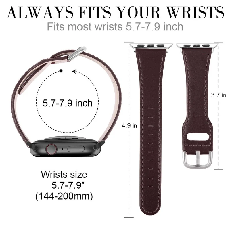 Reizend Universell Apple Echtes Leder armband