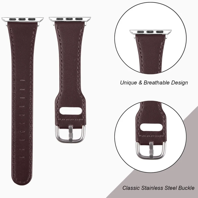 Reizend Universell Apple Echtes Leder armband