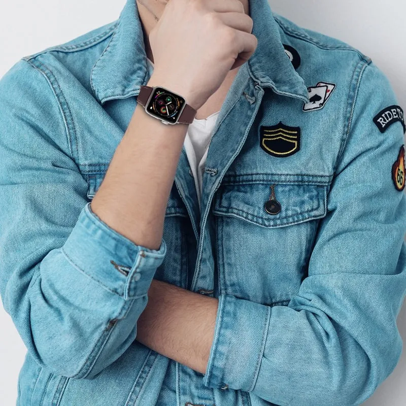 Reizend Universell Apple Echtes Leder armband