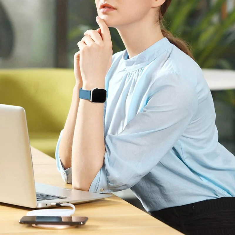Reizend Universell Apple Echtes Leder armband
