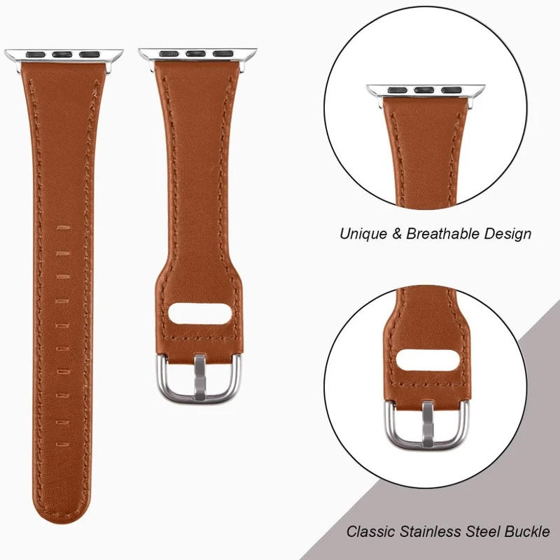 Reizend Universell Apple Echtes Leder armband