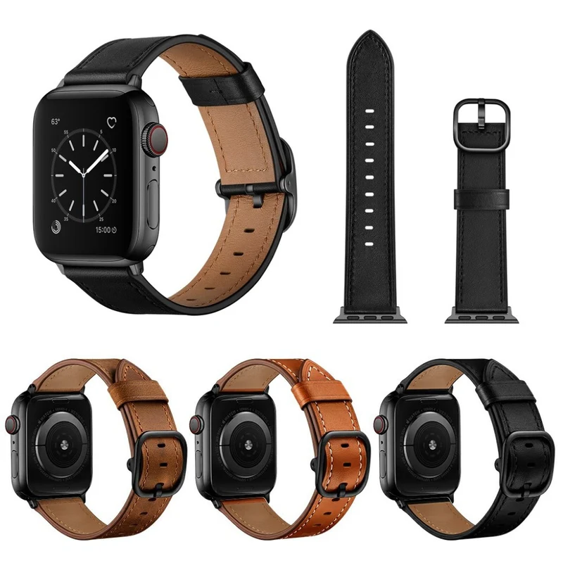 Sehr haltbar Universell Apple Echtes Leder armband