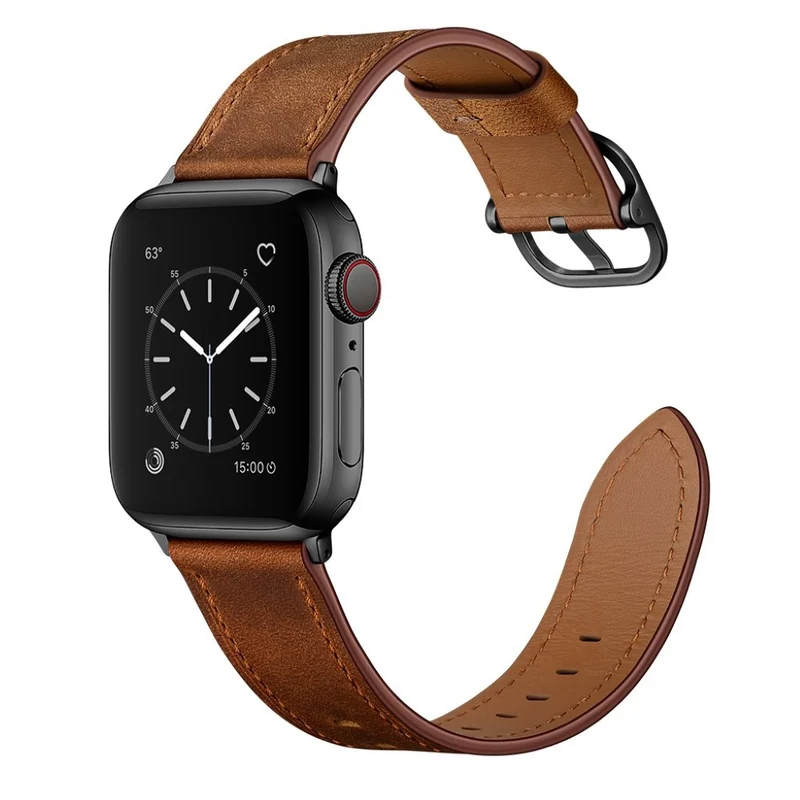 Sehr haltbar Universell Apple Echtes Leder armband
