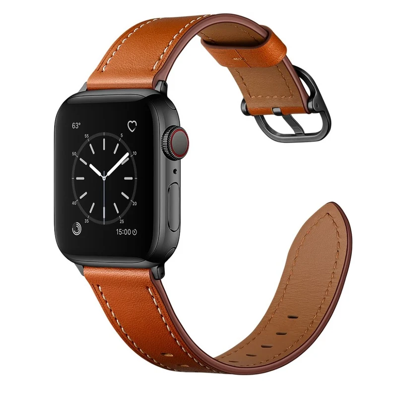 Sehr haltbar Universell Apple Echtes Leder armband