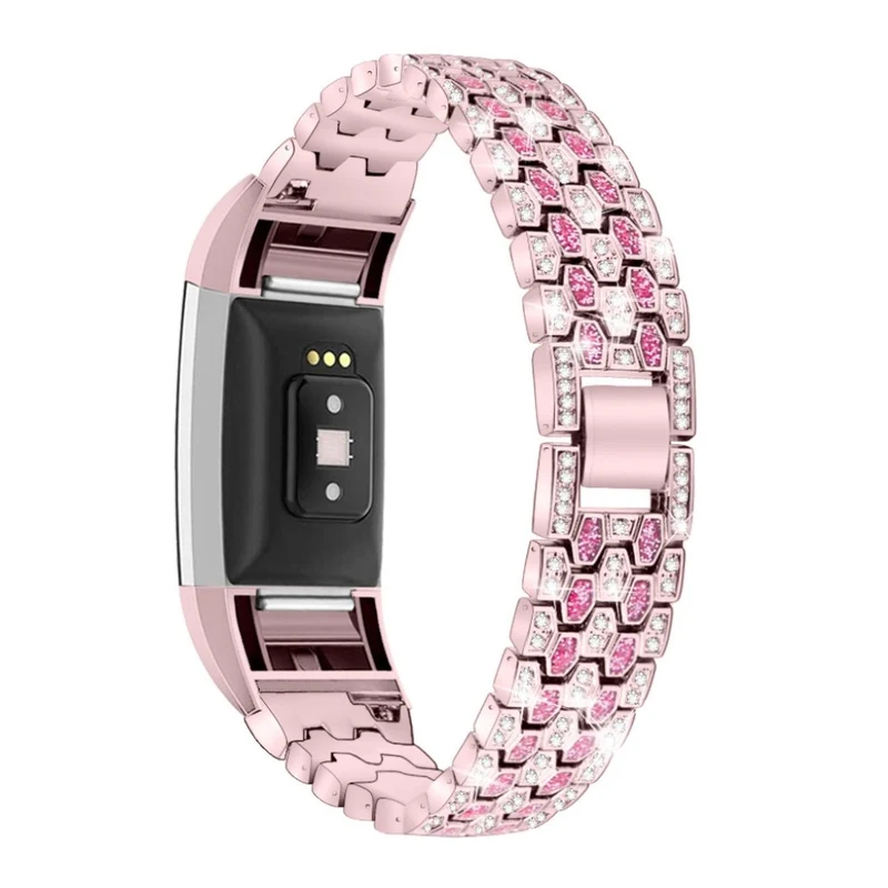 Mega zäh Fitbit Charge 2 Metall und Strass armband