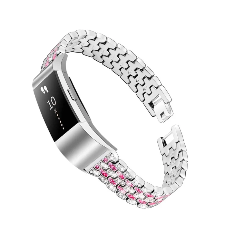 Mega zäh Fitbit Charge 2 Metall und Strass armband