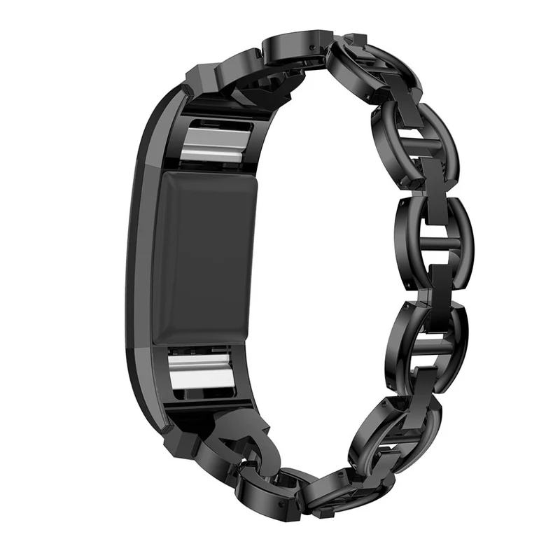 Sehr bequem Fitbit Charge 2 Metall und Strass armband