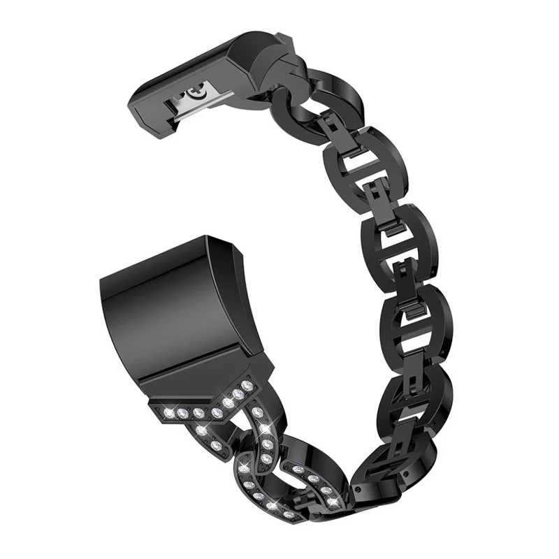 Sehr bequem Fitbit Charge 2 Metall und Strass armband