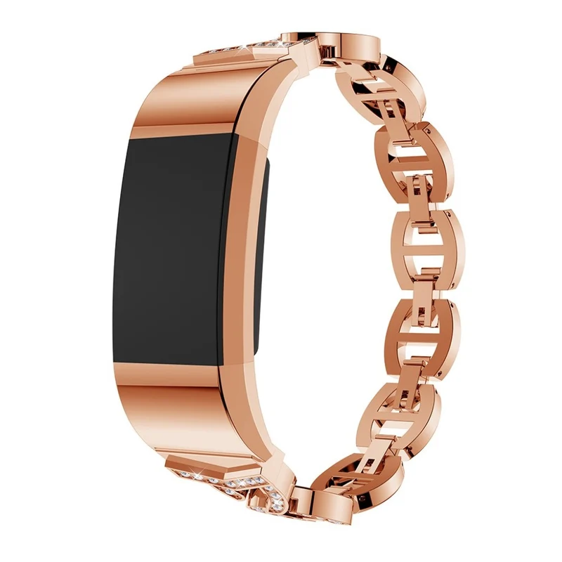 Sehr bequem Fitbit Charge 2 Metall und Strass armband
