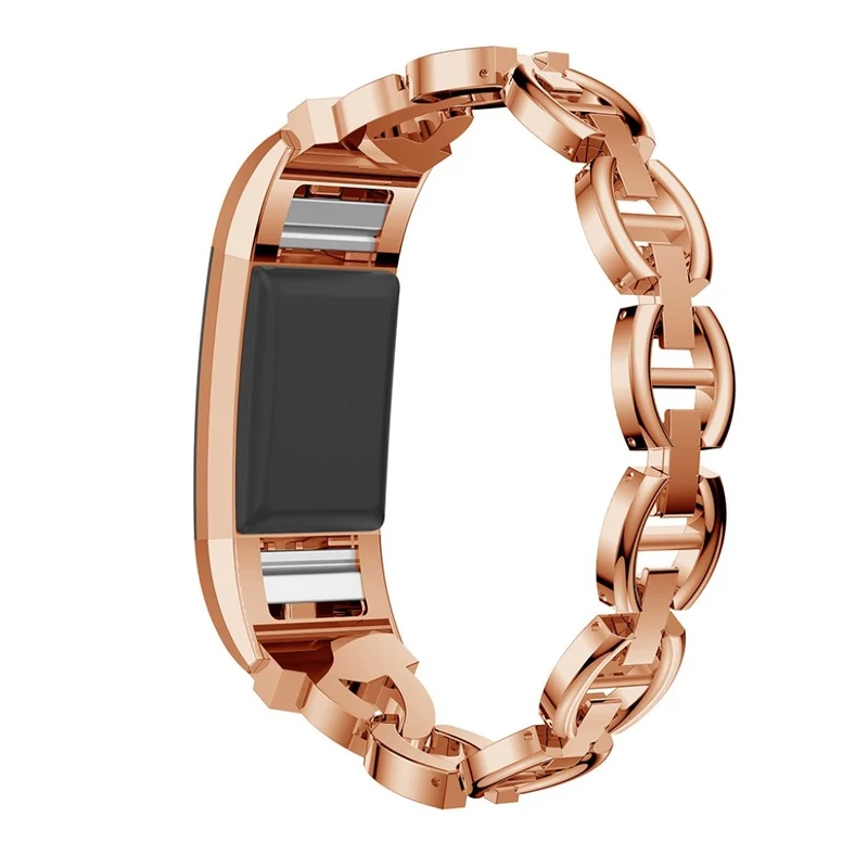 Sehr bequem Fitbit Charge 2 Metall und Strass armband