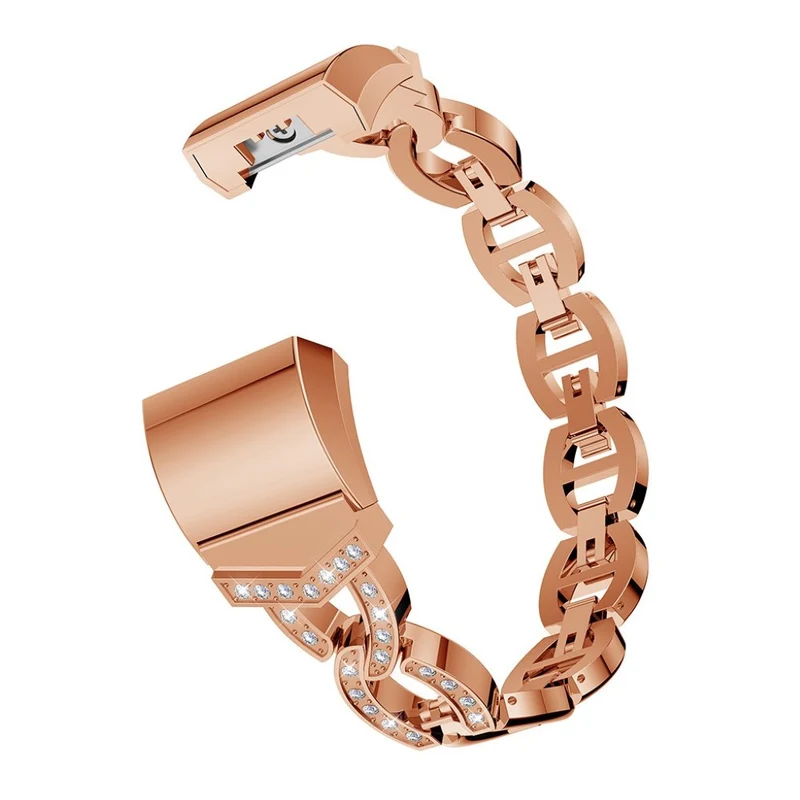 Sehr bequem Fitbit Charge 2 Metall und Strass armband