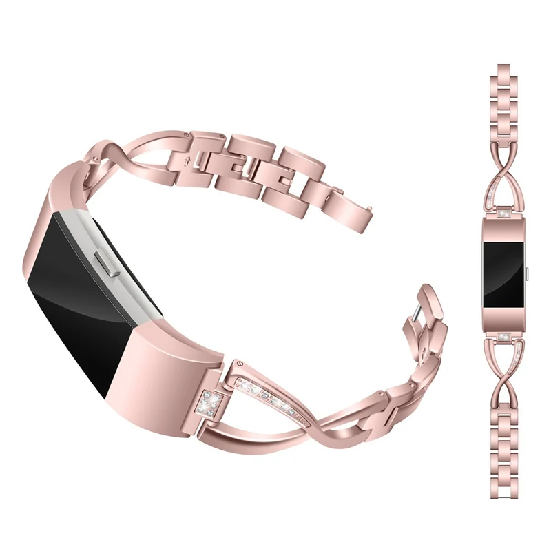 Sehr schön Fitbit Charge 2 Metall und Strass armband