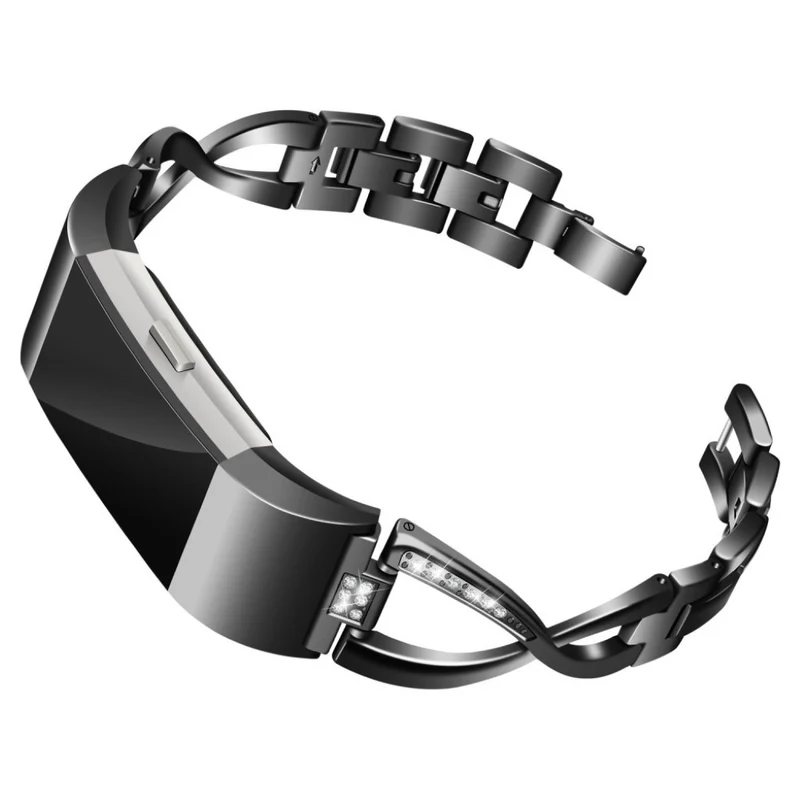 Sehr schön Fitbit Charge 2 Metall und Strass armband