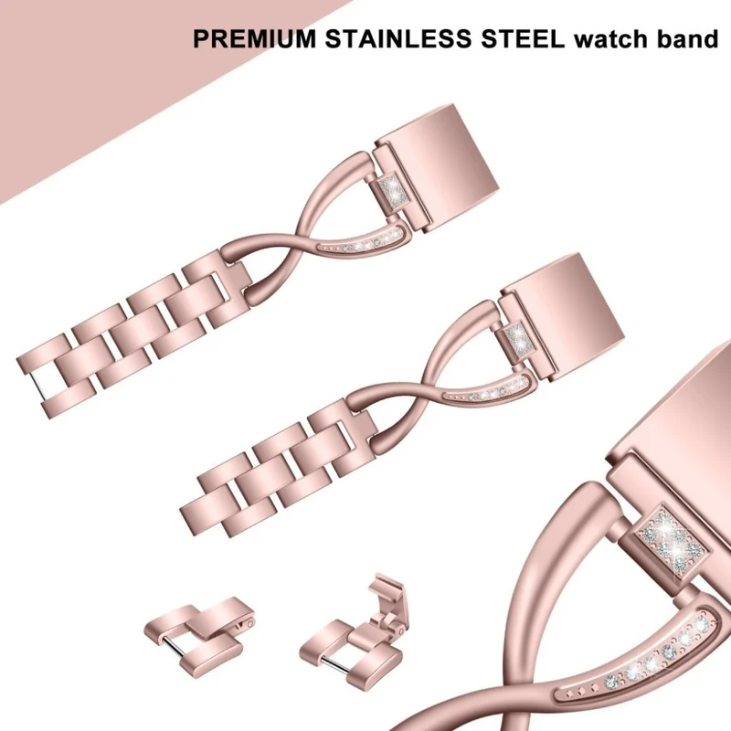 Sehr schön Fitbit Charge 2 Metall und Strass armband