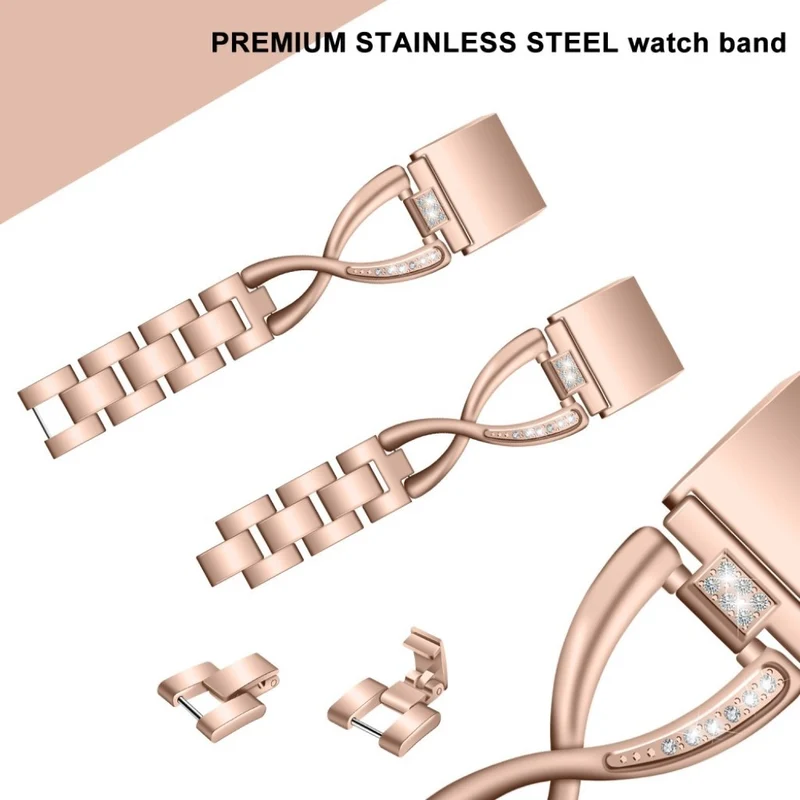 Sehr schön Fitbit Charge 2 Metall und Strass armband