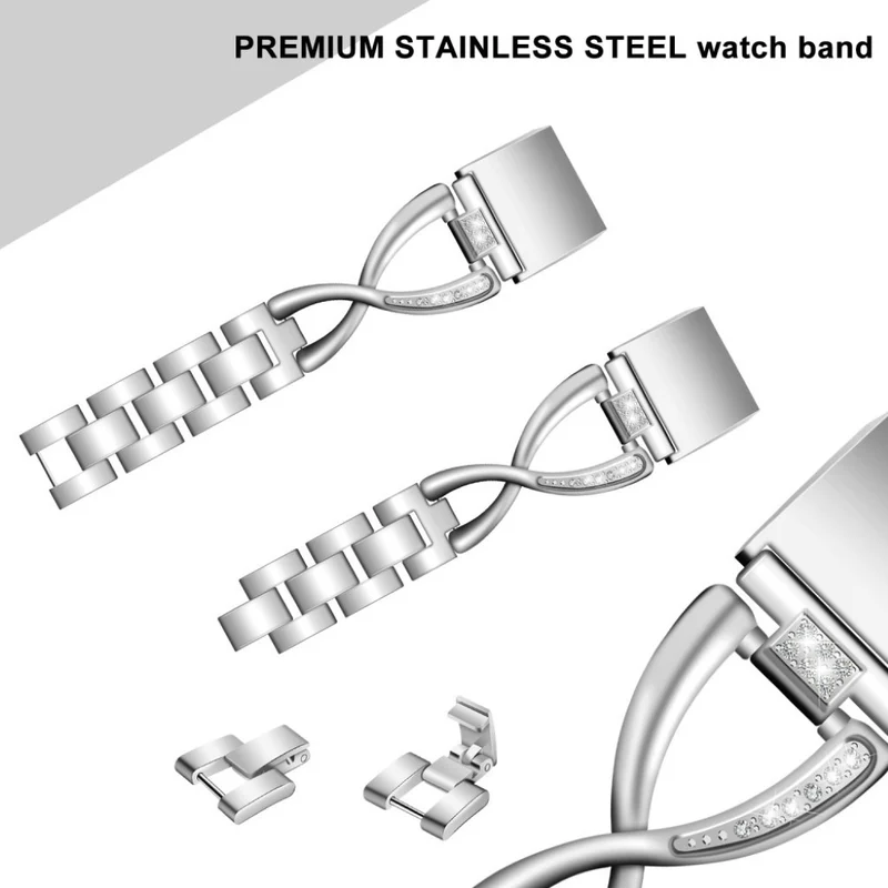Sehr schön Fitbit Charge 2 Metall und Strass armband