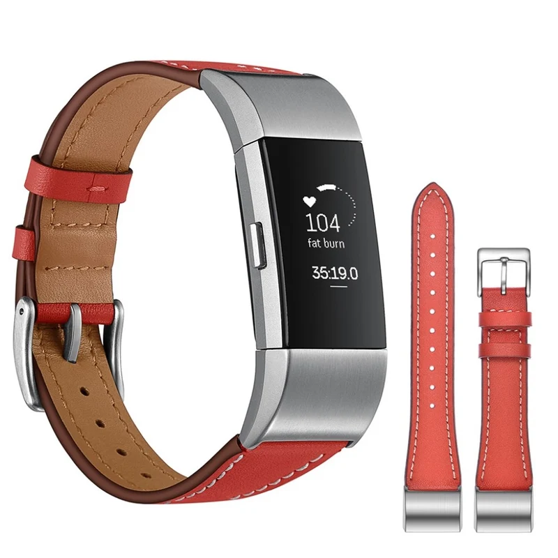 Absolut schön Fitbit Charge 2 Echtes Leder armband