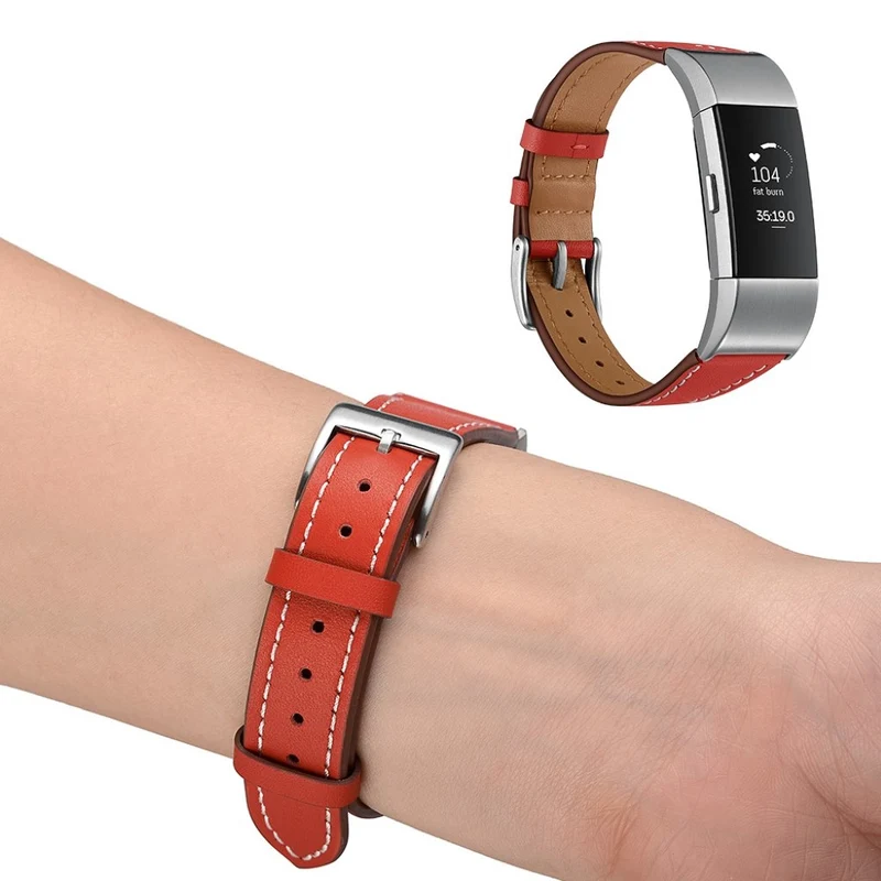 Absolut schön Fitbit Charge 2 Echtes Leder armband