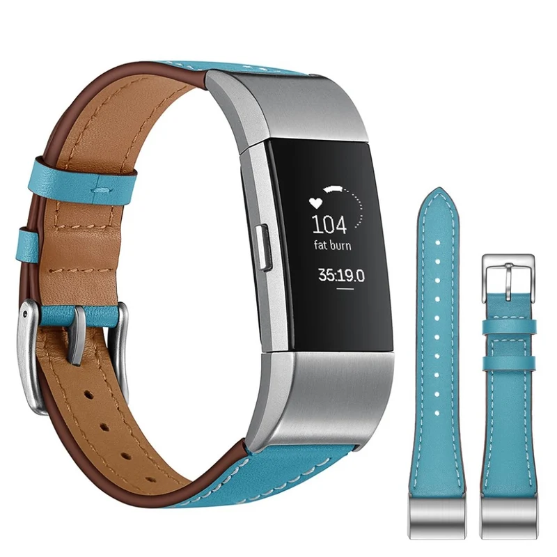 Absolut schön Fitbit Charge 2 Echtes Leder armband