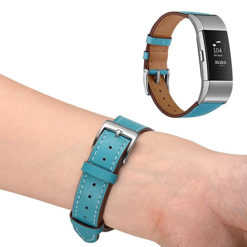 Absolut schön Fitbit Charge 2 Echtes Leder armband