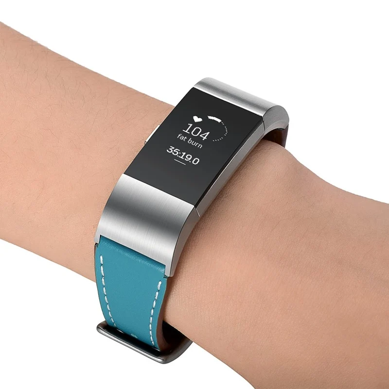 Absolut schön Fitbit Charge 2 Echtes Leder armband