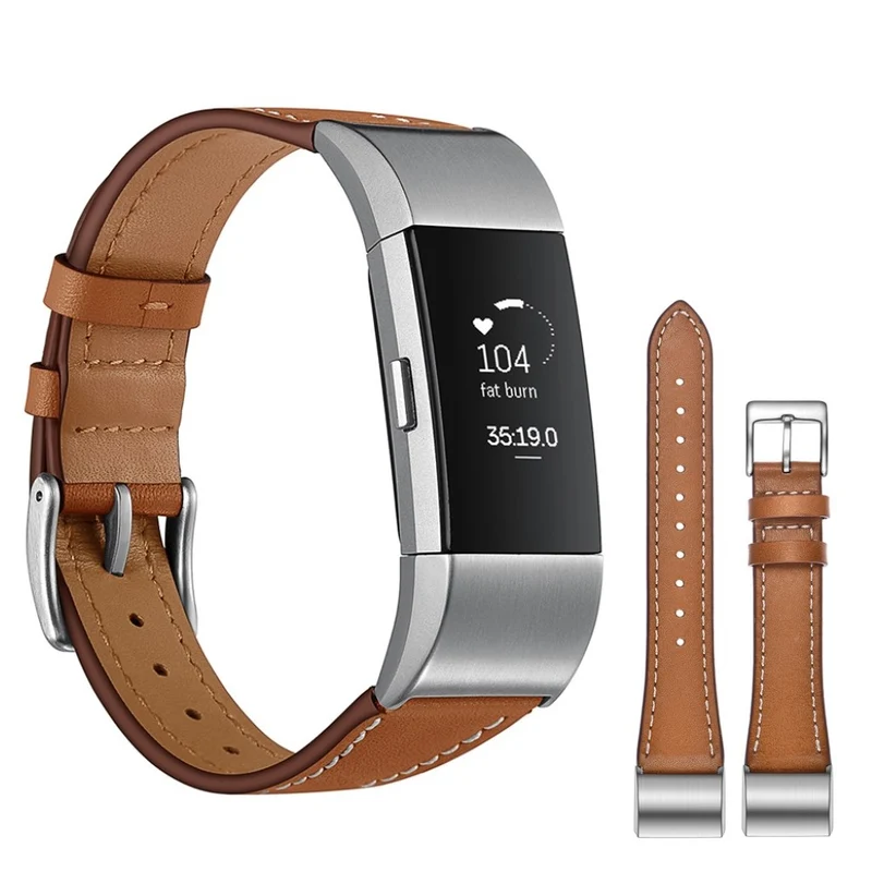 Absolut schön Fitbit Charge 2 Echtes Leder armband