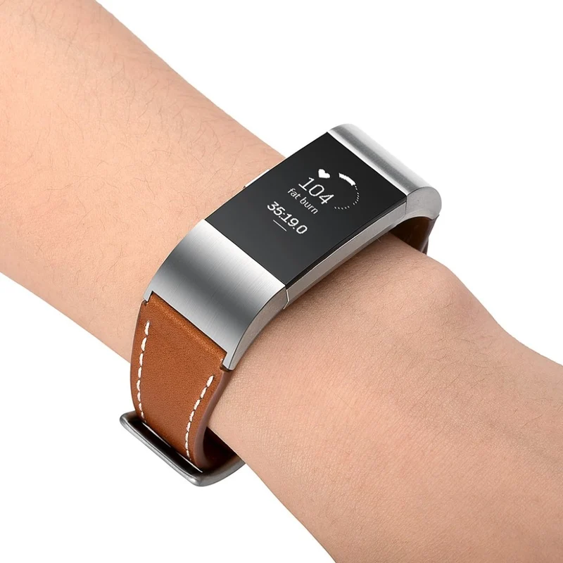 Absolut schön Fitbit Charge 2 Echtes Leder armband