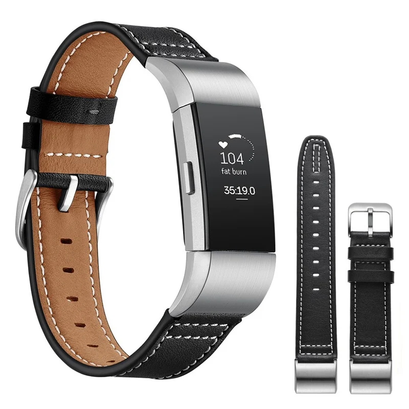 Sehr schön Fitbit Charge 2 Echtes Leder armband