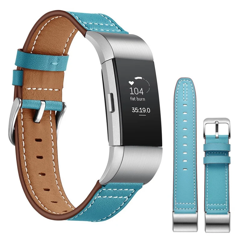 Sehr schön Fitbit Charge 2 Echtes Leder armband
