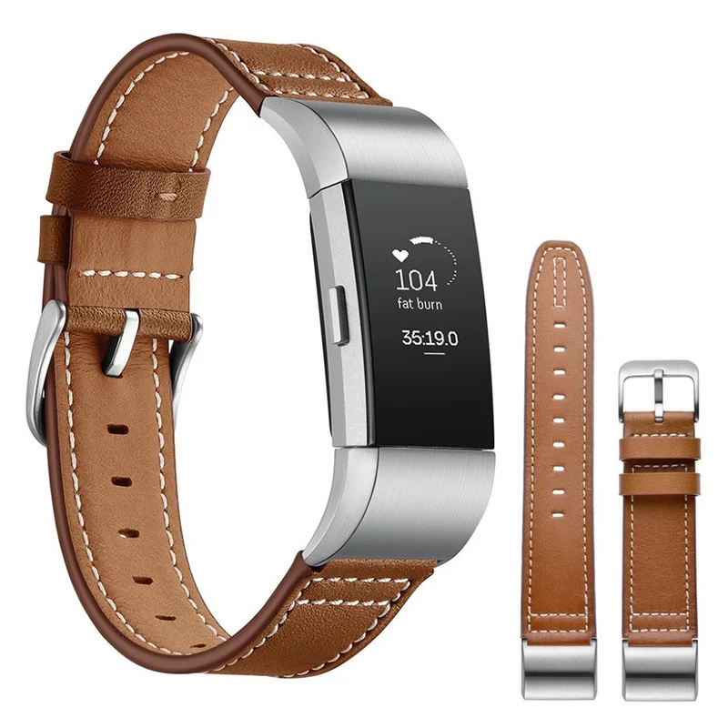 Sehr schön Fitbit Charge 2 Echtes Leder armband
