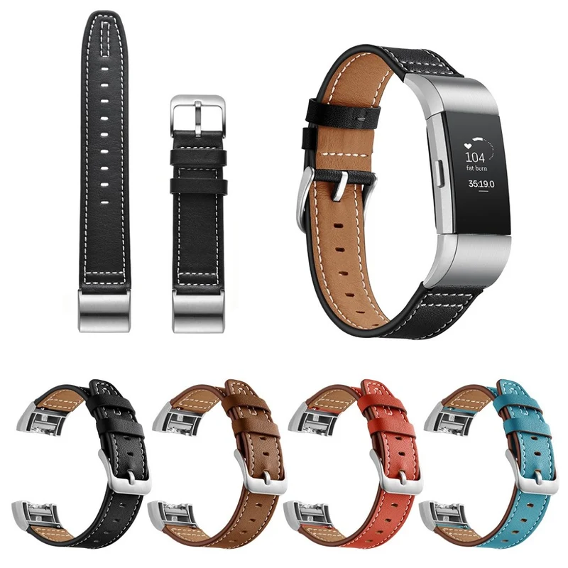 Sehr schön Fitbit Charge 2 Echtes Leder armband