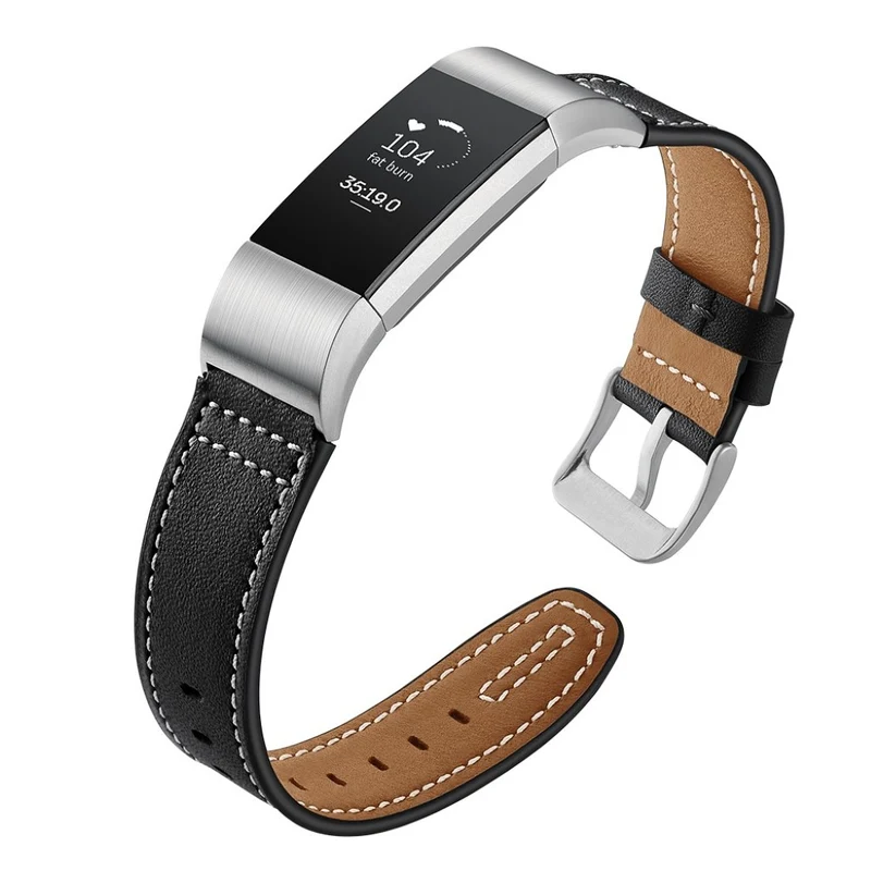 Sehr schön Fitbit Charge 2 Echtes Leder armband