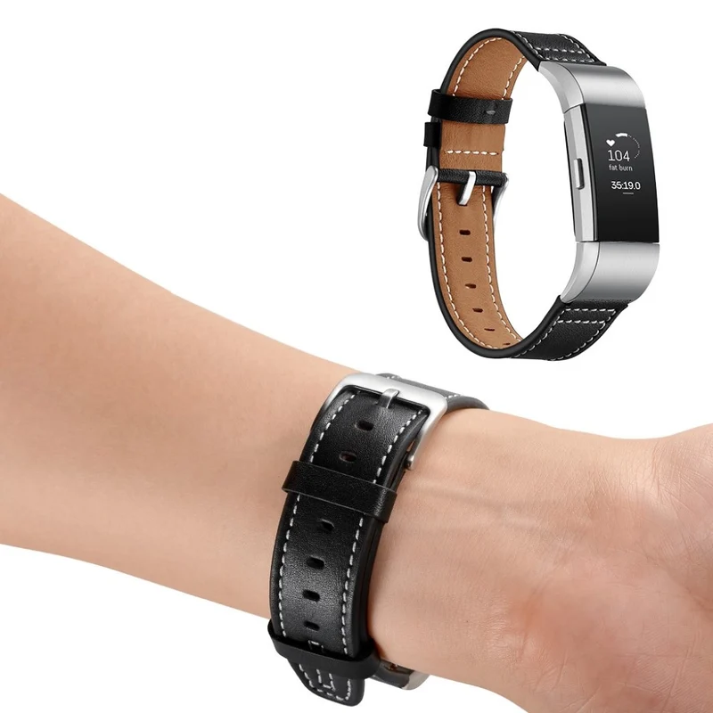 Sehr schön Fitbit Charge 2 Echtes Leder armband