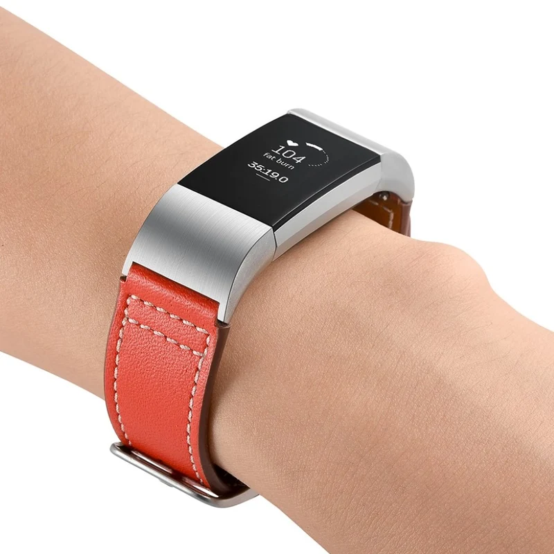 Sehr schön Fitbit Charge 2 Echtes Leder armband