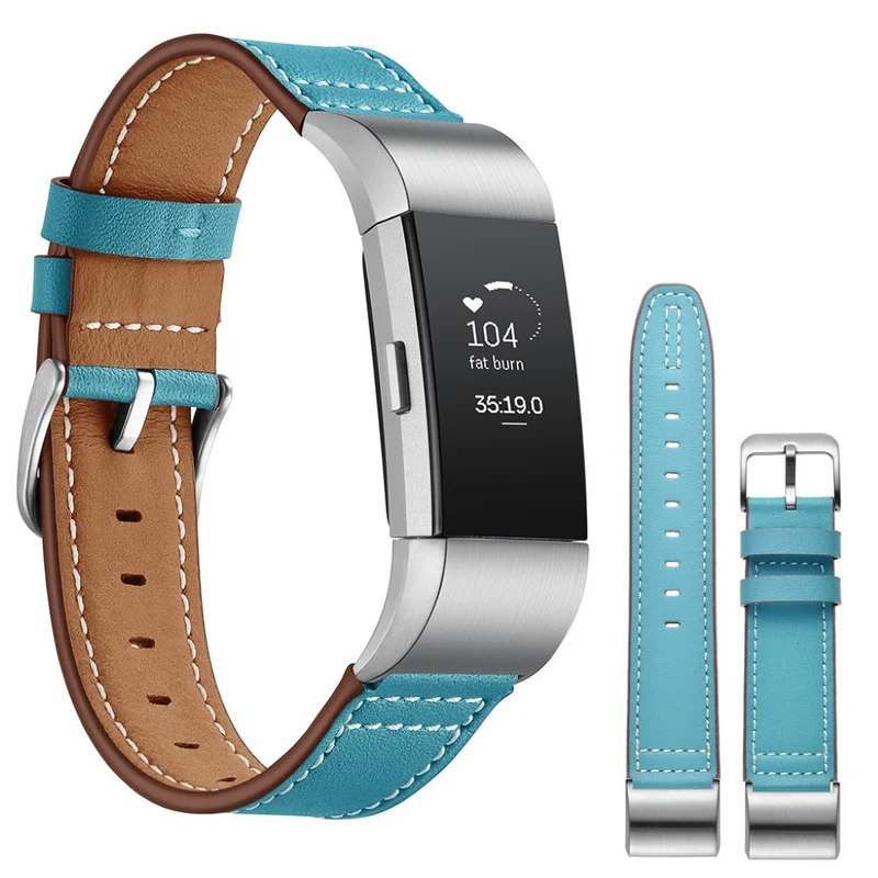 Sehr schön Fitbit Charge 2 Echtes Leder armband
