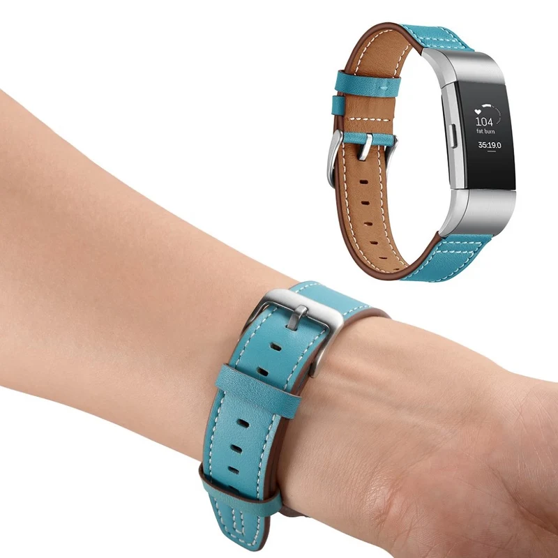 Sehr schön Fitbit Charge 2 Echtes Leder armband