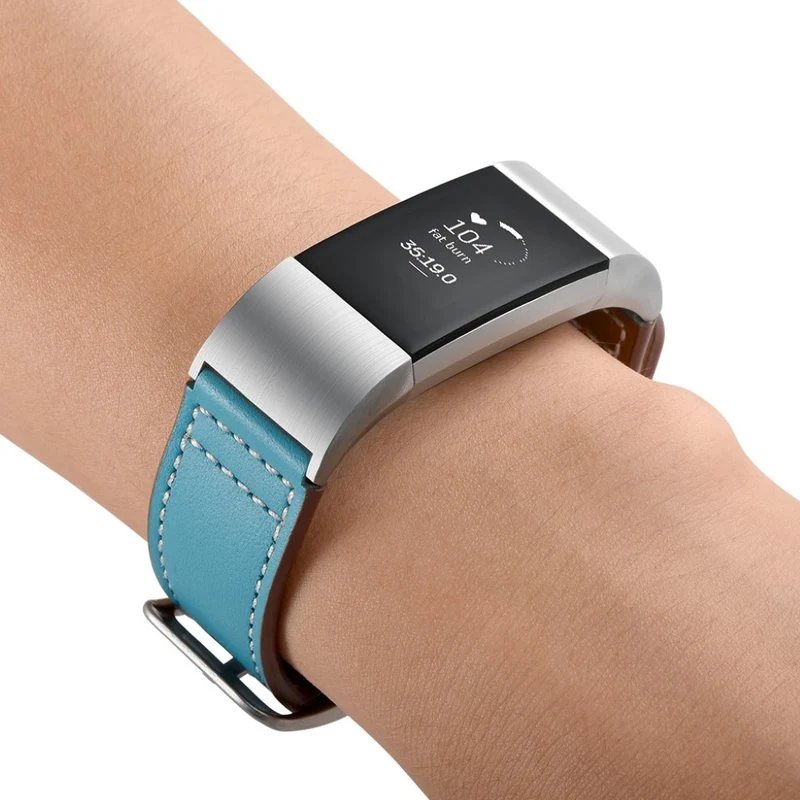 Sehr schön Fitbit Charge 2 Echtes Leder armband