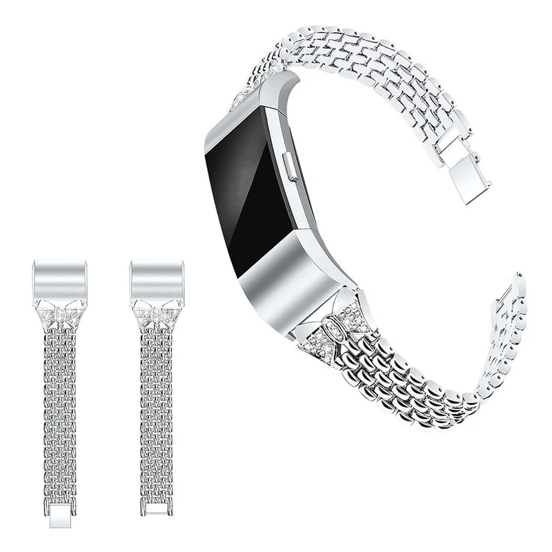 Sehr robust Fitbit Charge 2 Metall und Strass armband