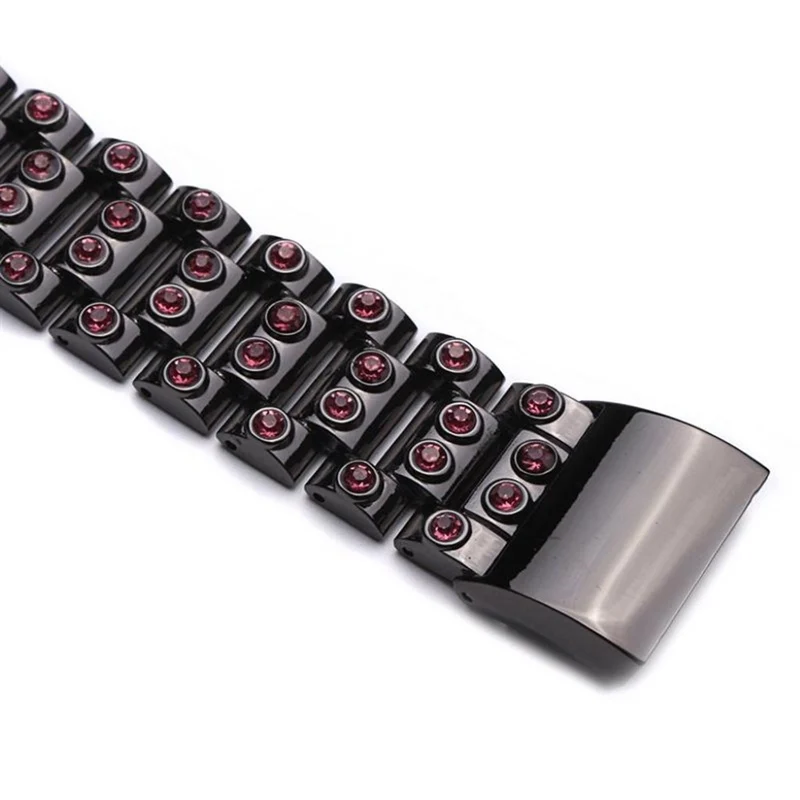Reizend Fitbit Charge 2 Metall und Strass armband