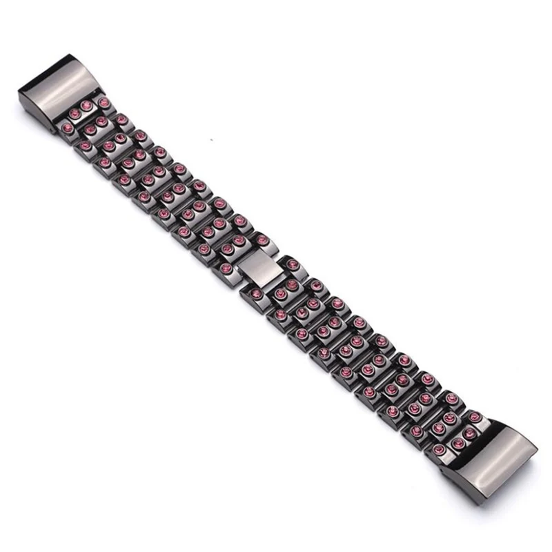 Reizend Fitbit Charge 2 Metall und Strass armband