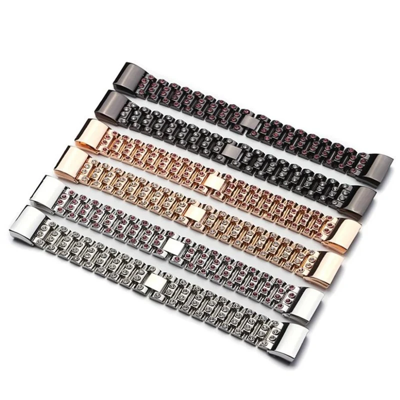 Reizend Fitbit Charge 2 Metall und Strass armband