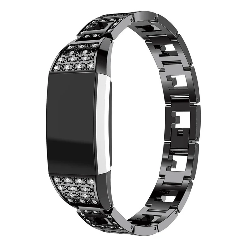 Super stylisch Fitbit Charge 2 Metall und Strass armband