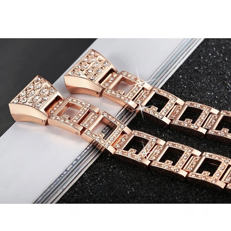 Super stylisch Fitbit Charge 2 Metall und Strass armband