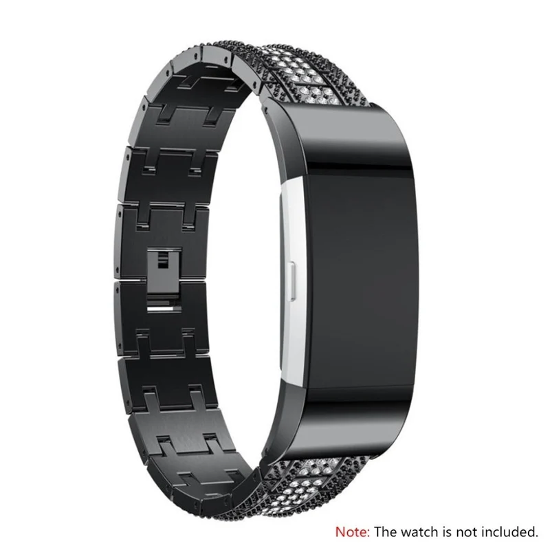 Klassisch Fitbit Charge 2 Metall und Strass armband