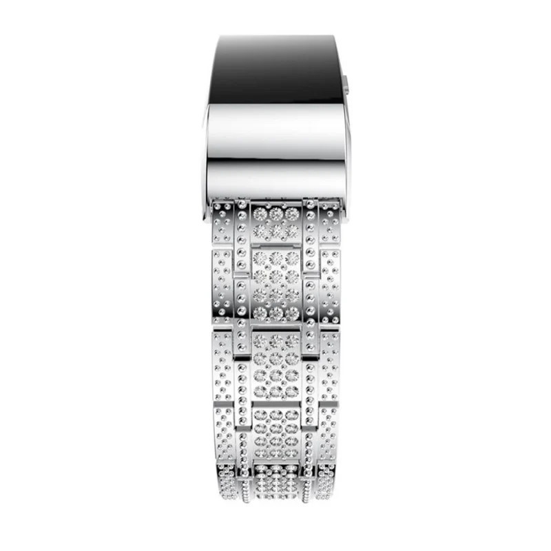 Klassisch Fitbit Charge 2 Metall und Strass armband