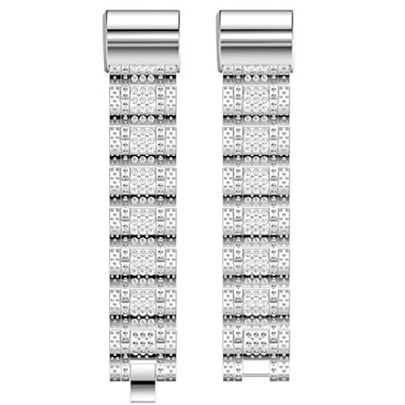 Klassisch Fitbit Charge 2 Metall und Strass armband