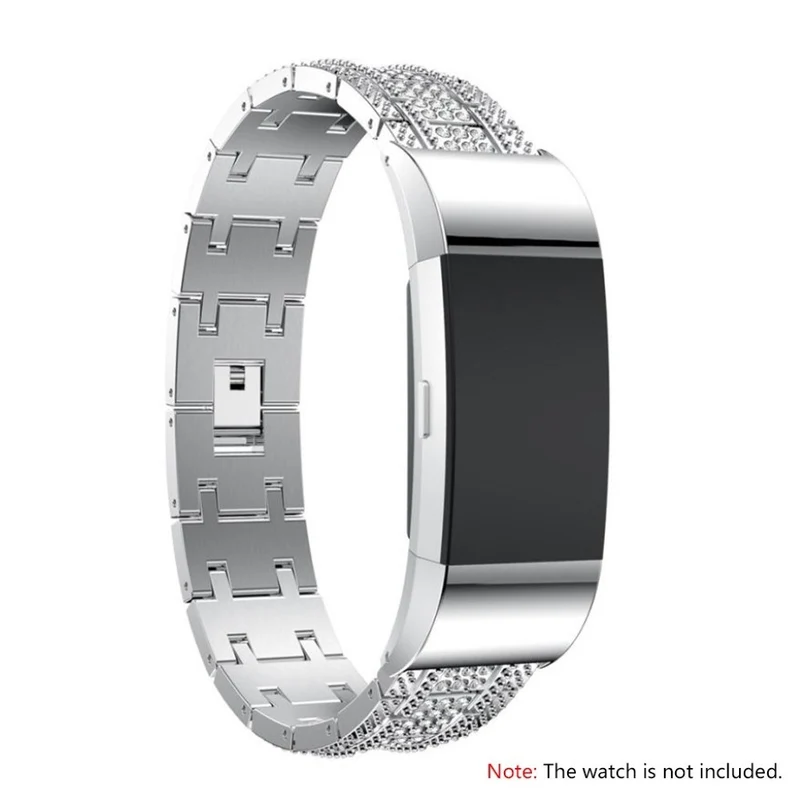 Klassisch Fitbit Charge 2 Metall und Strass armband