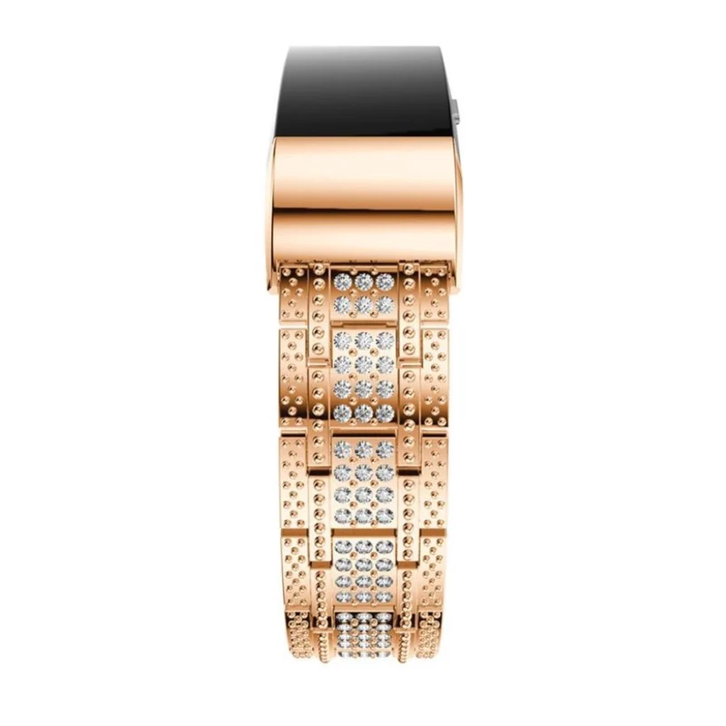 Klassisch Fitbit Charge 2 Metall und Strass armband