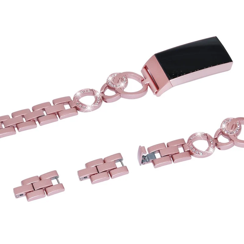 Auffallend nett Fitbit Charge 3 Metall und Strass armband