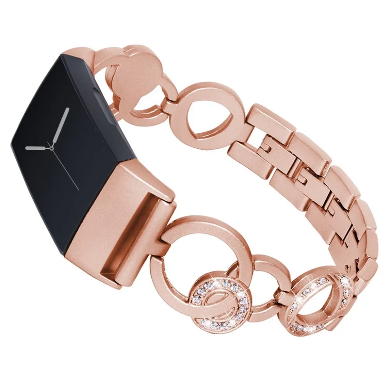 Auffallend nett Fitbit Charge 3 Metall und Strass armband